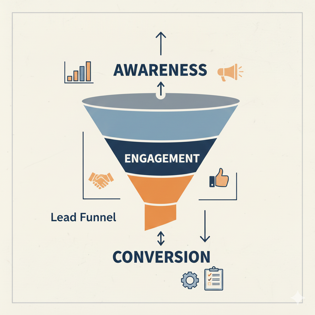 Lead funnel diagram
